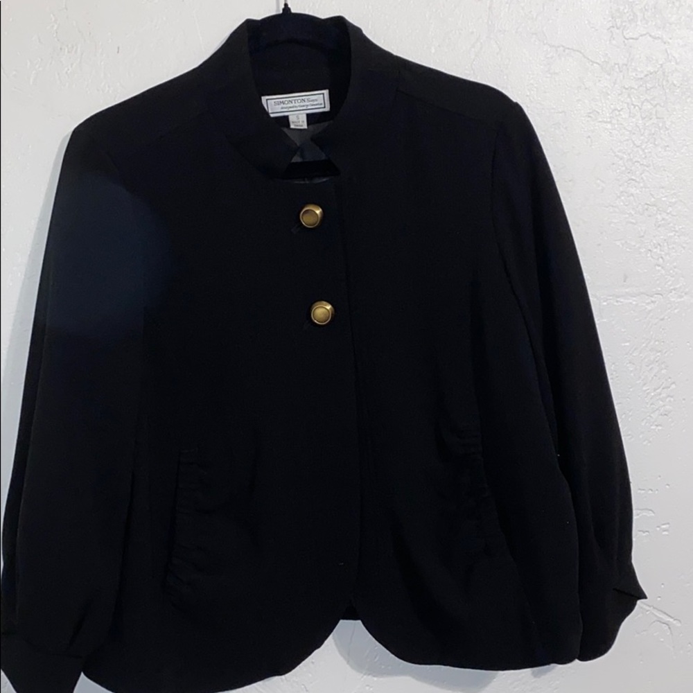 Simonton Says Black Jacket Top